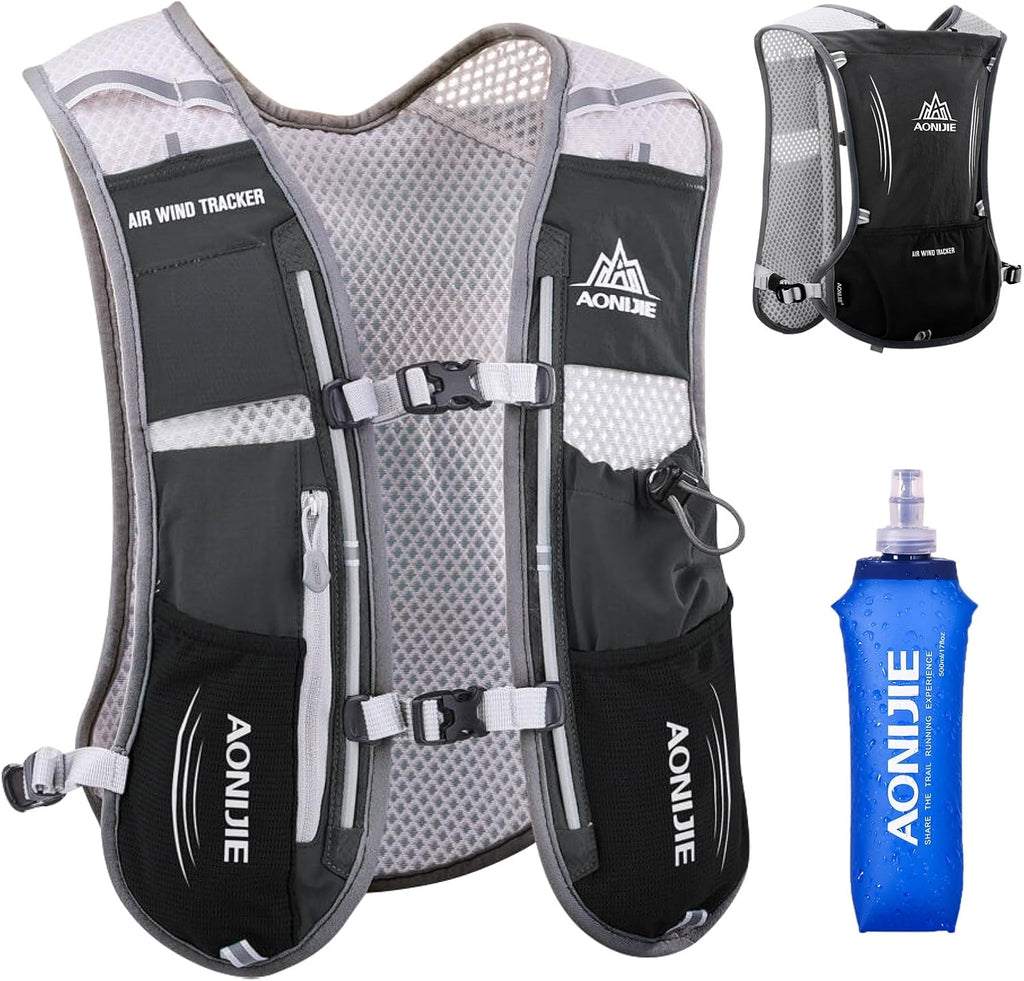 Gilet Trail 5L Sac À Dos Hydratation Running Pour Homme Femme Course À Pied Marathon Randonnée Cyclisme