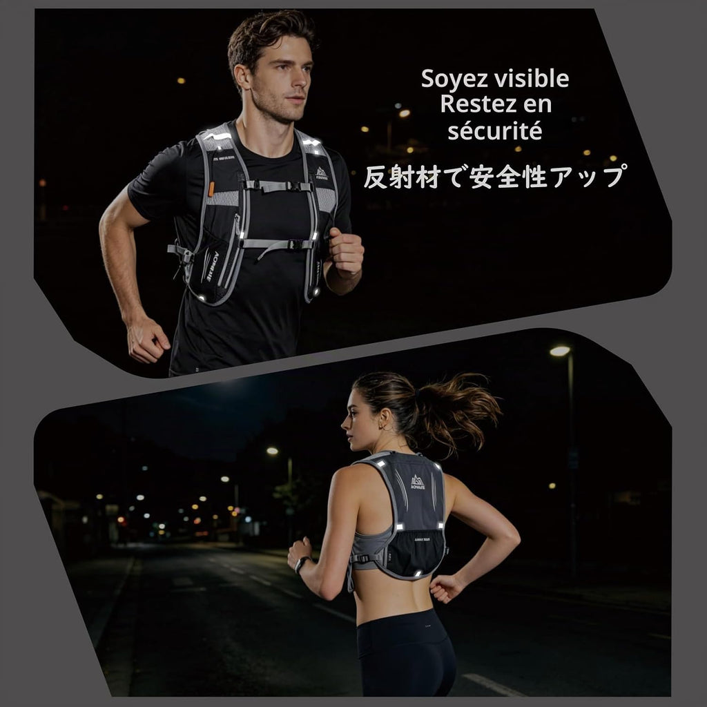 Gilet Trail 5L Sac À Dos Hydratation Running Pour Homme Femme Course À Pied Marathon Randonnée Cyclisme