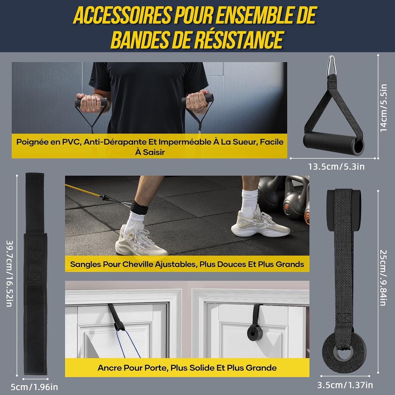 Kit Elastique Musculation Avec 5 Niveaux Élastique Musculation 150LBS